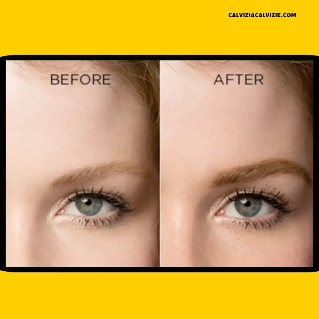 Prima e dopo aver infoltito le sopracciglia con toppik