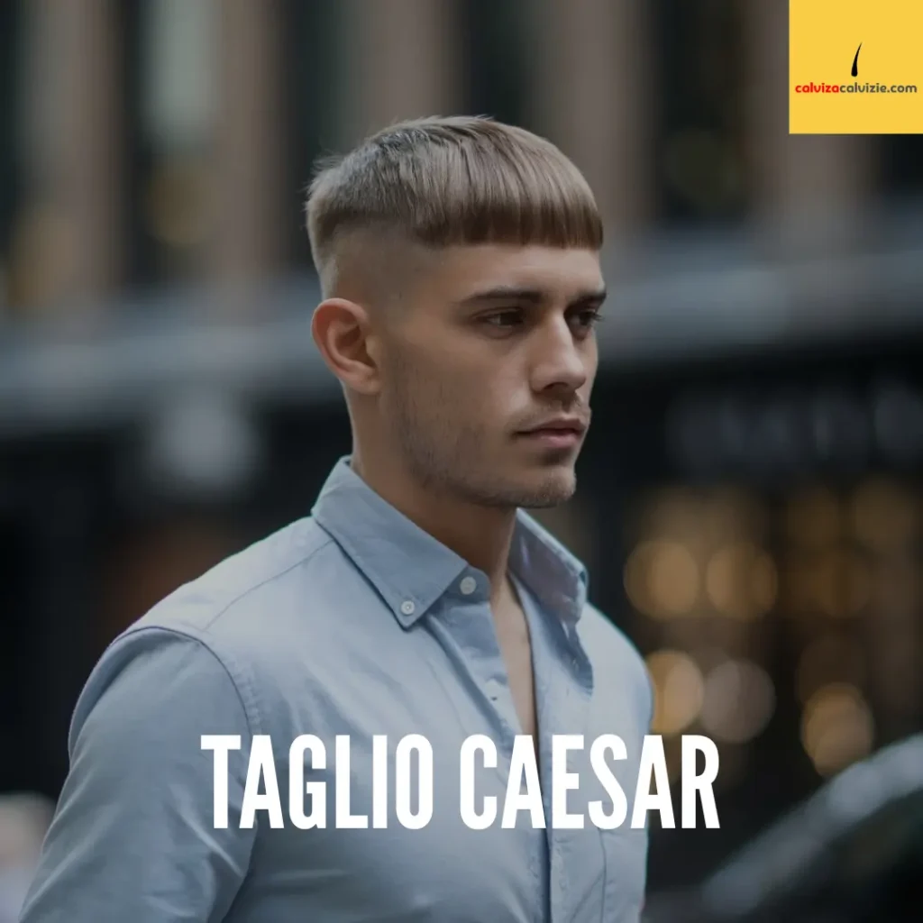 Taglio Caesar uomo con pochi capelli