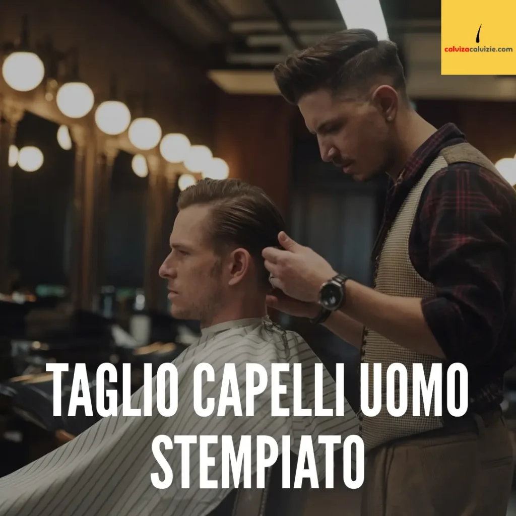 taglio di capelli uomo stempiato