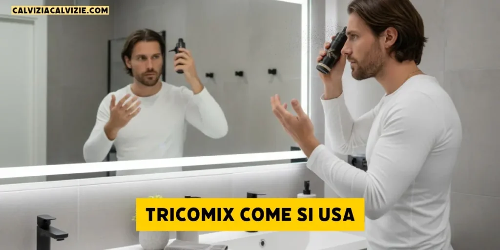 Come applicare tricomix fibre di cheratina