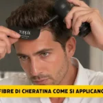 come mettere le fibre di cheratina sui capelli