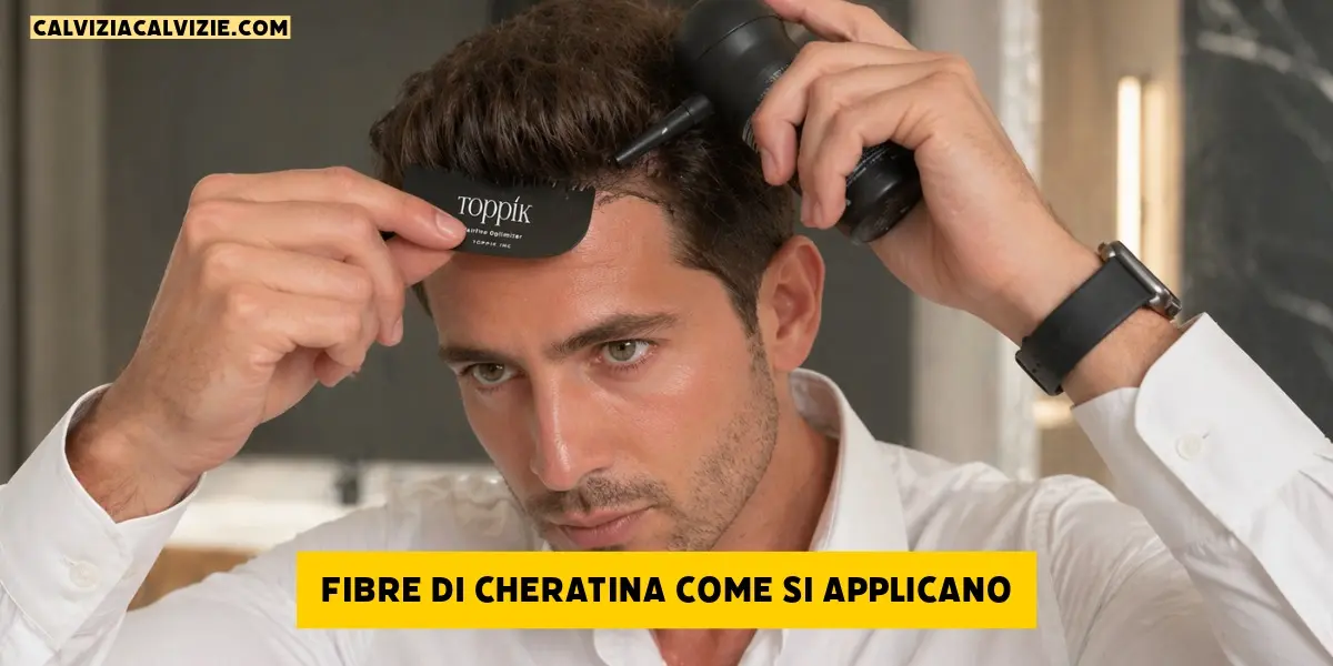 Come si applicano le fibre di cheratina sui capelli